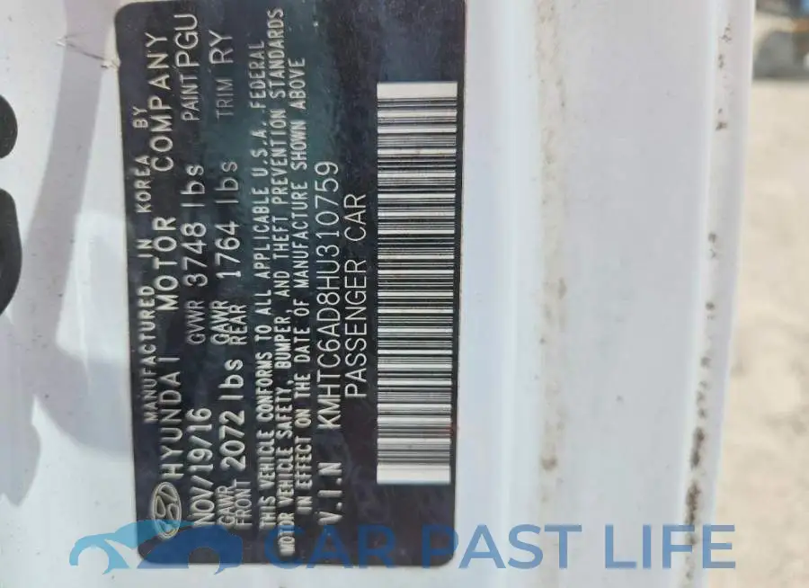 KMHTC6AD8HU310759# 12