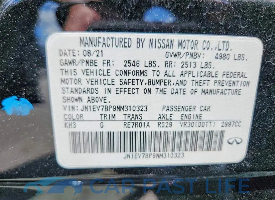 JN1EV7BP9NM310323# 13