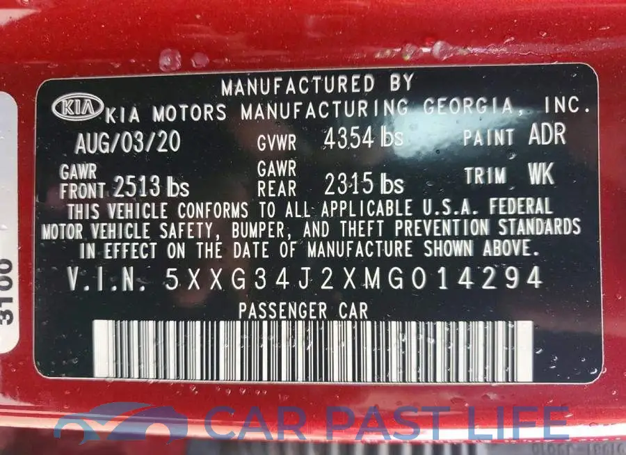 5XXG34J2XMG014294# 13