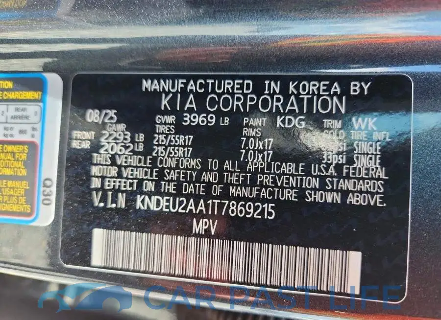 KNDEU2AA1T7869215# 14