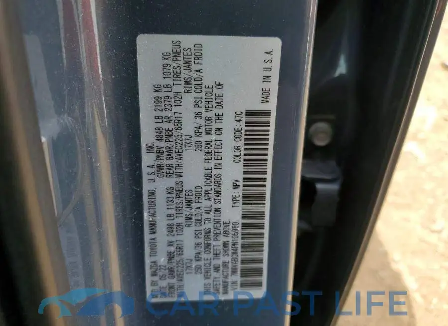 7MMVABCM4PN105960# 12