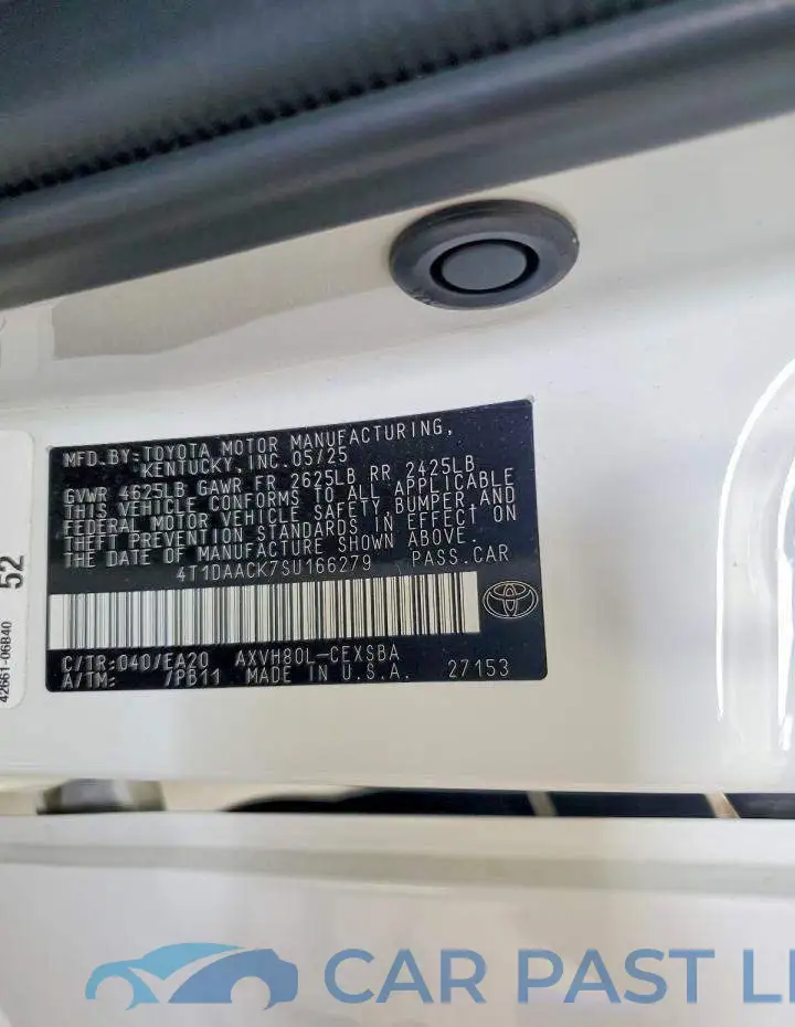 4T1DAACK7SU166279# 12