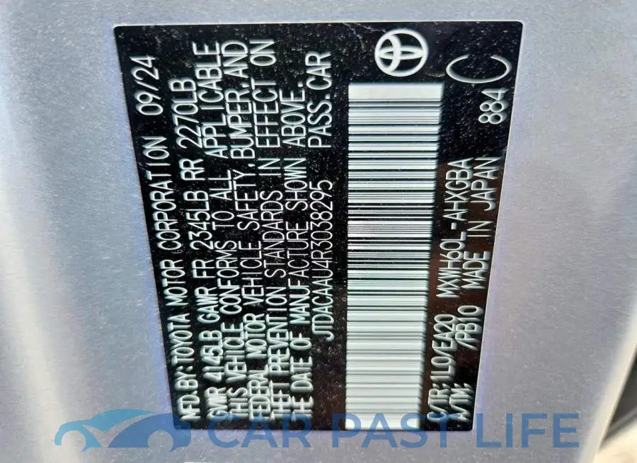 JTDACAAU4R3038295# 12