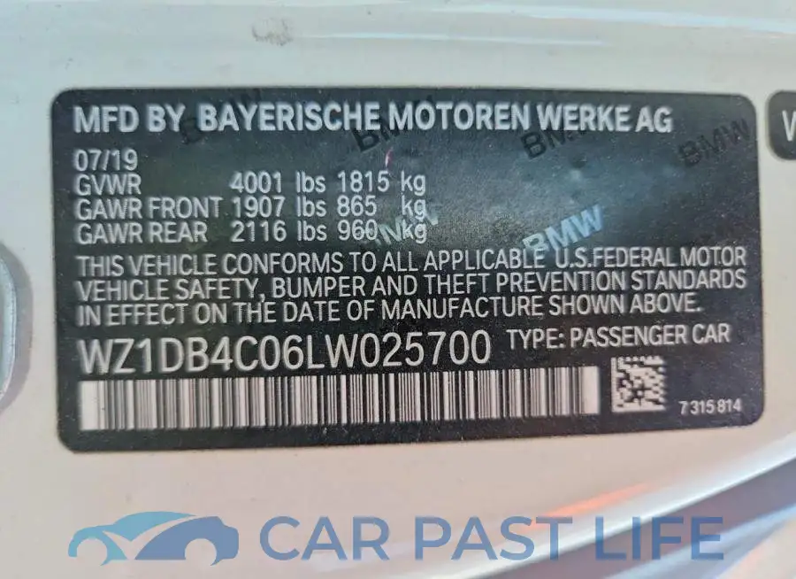 WZ1DB4C06LW025700# 12