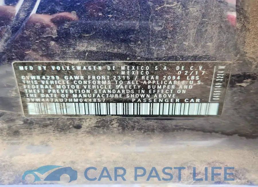 3VW447AU7HM044857# 12