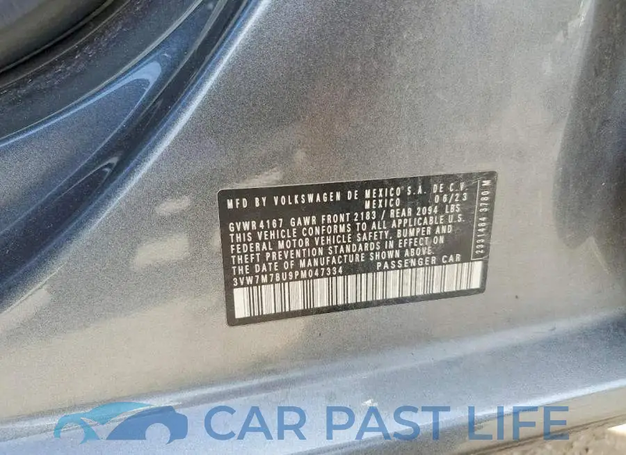 3VW7M7BU9PM047334# 12