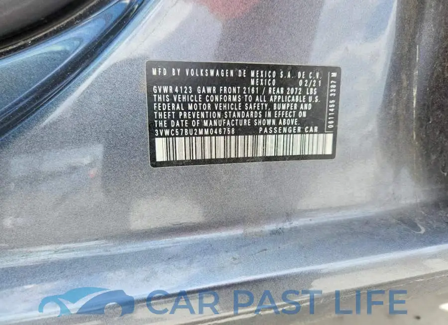 3VWC57BU2MM046758# 12