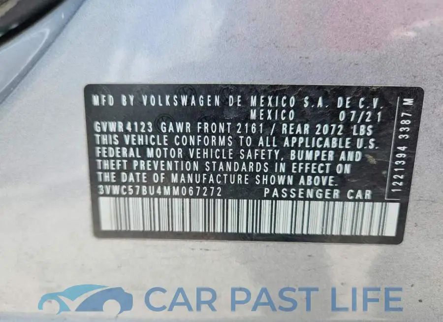 3VWC57BU4MM067272# 12