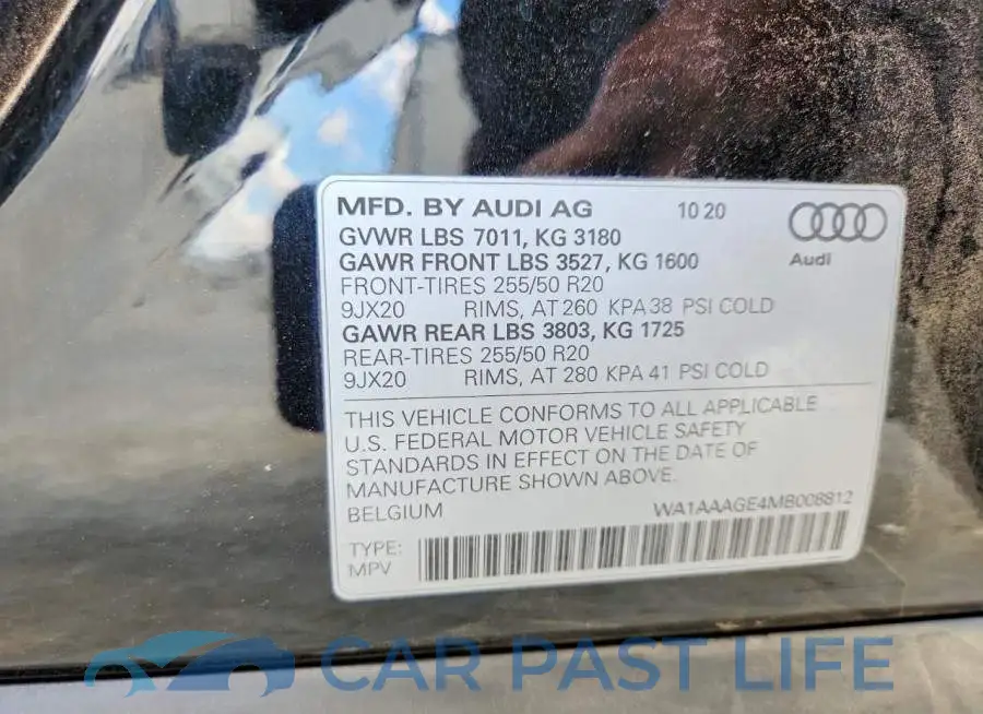WA1AAAGE4MB008812# 14