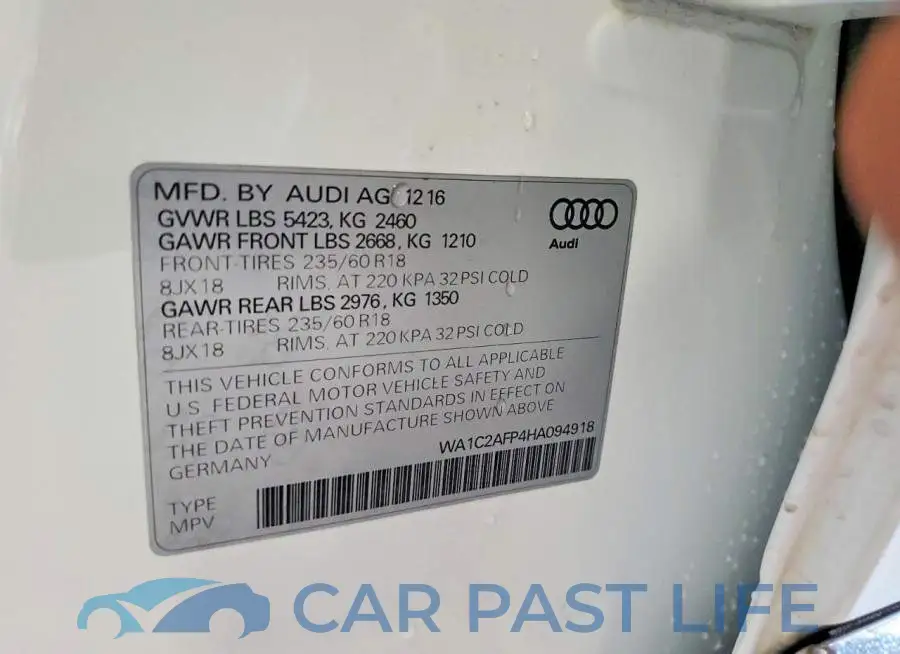WA1C2AFP4HA094918# 13