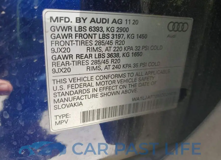 WA1LJAF70MD020679# 12
