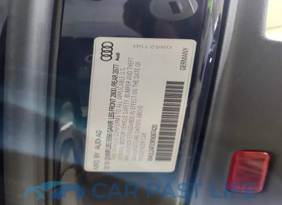 WAUL2AF23KN087420# 12