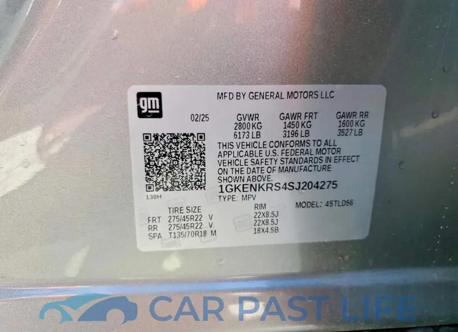 1GKENKRS4SJ204275# 14