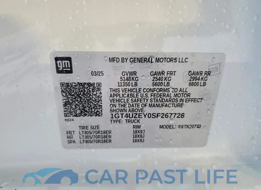 1GT4UZEY0SF267728# 13