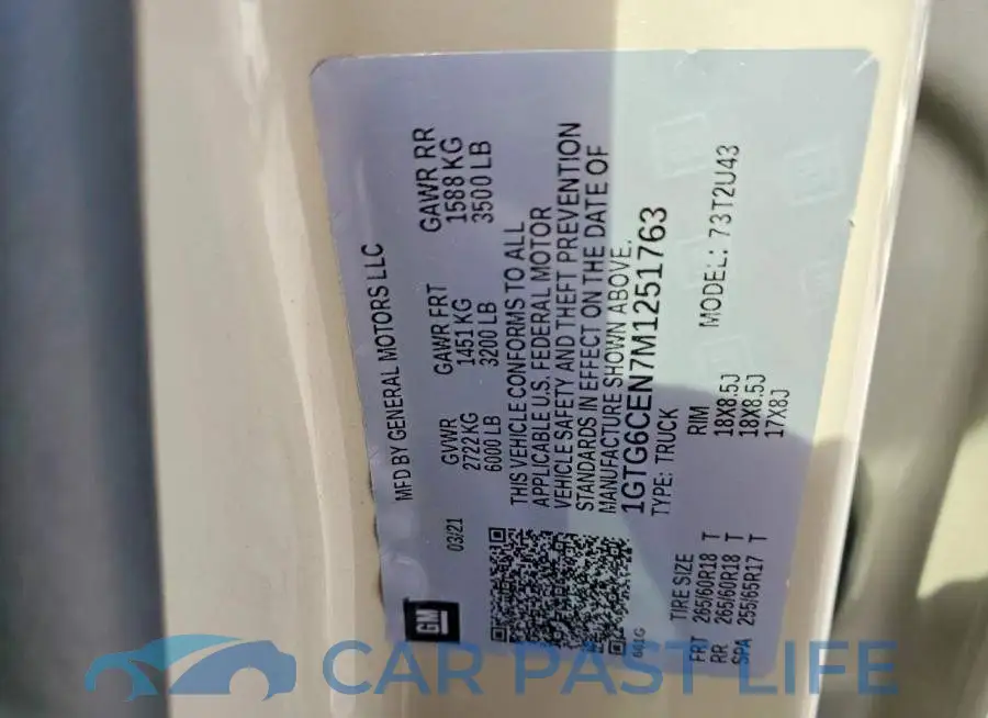 1GTG6CEN7M1251763# 13