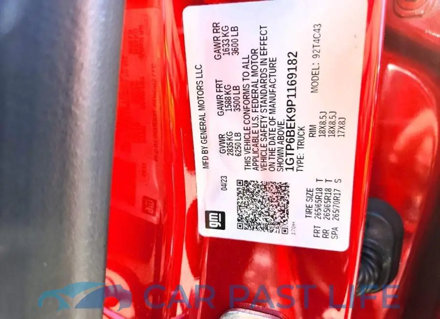 1GTP6BEK9P1169182# 13