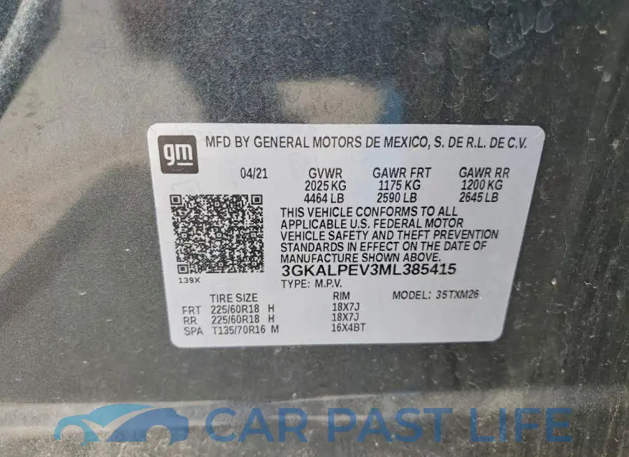 3GKALPEV3ML385415# 13