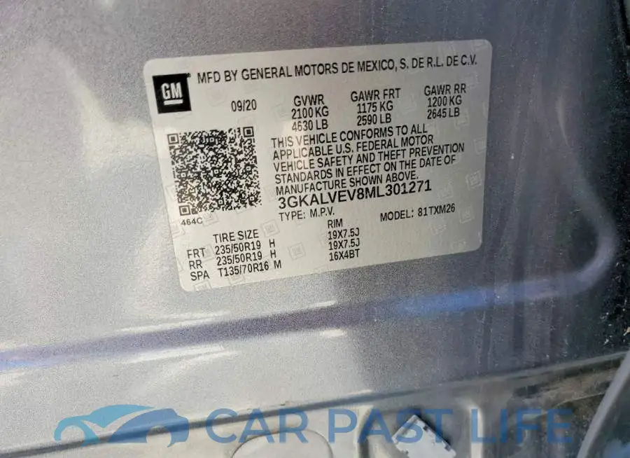 3GKALVEV8ML301271# 13