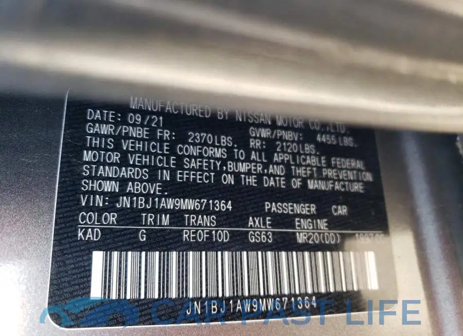 JN1BJ1AW9MW671364# 13