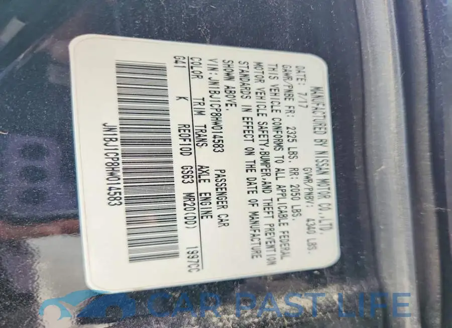 JN1BJ1CP8HW014583# 12