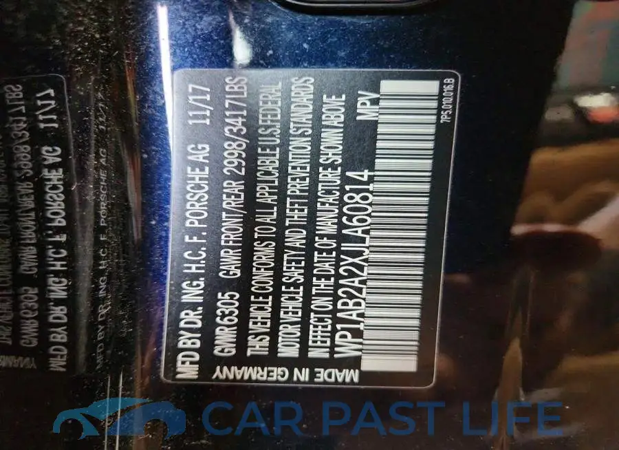 WP1AB2A2XJLA60814# 13
