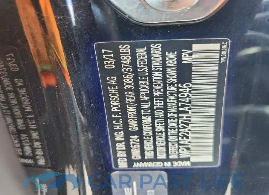 WP1AE2A27HLA74946# 14