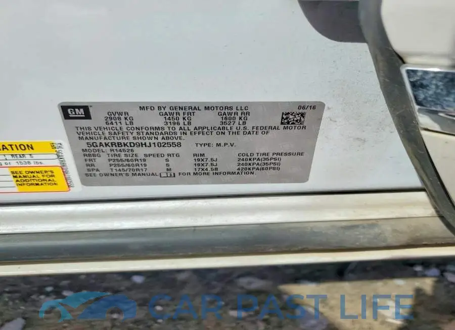 5GAKRBKD9HJ102558# 13