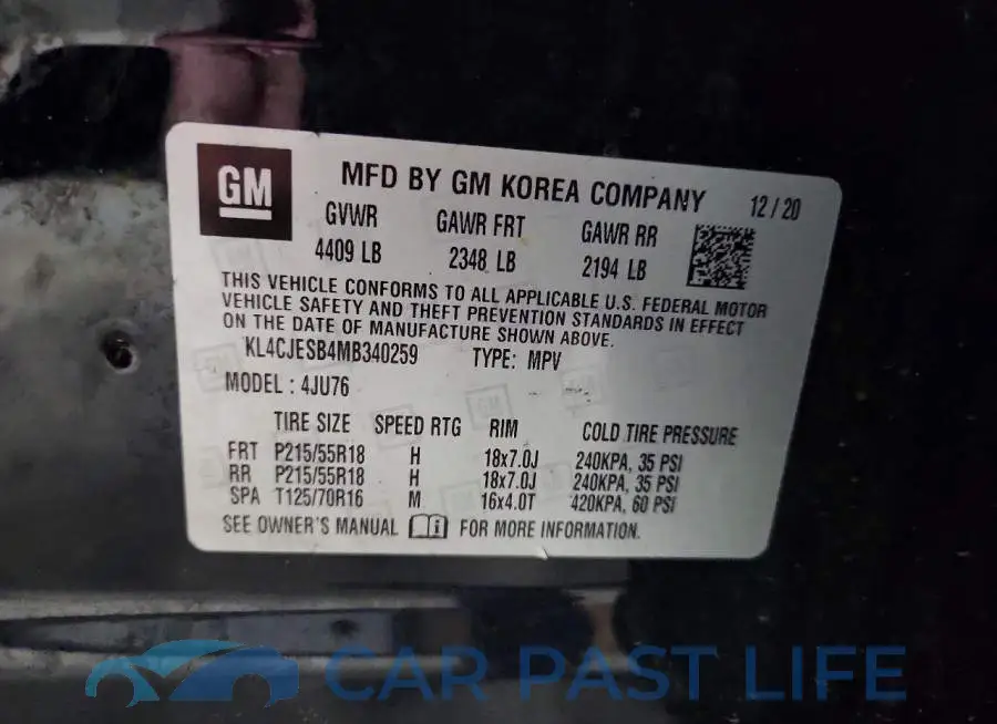 KL4CJESB4MB340259# 13