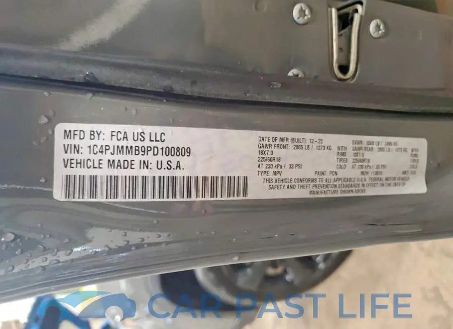 1C4PJMMB9PD100809# 14