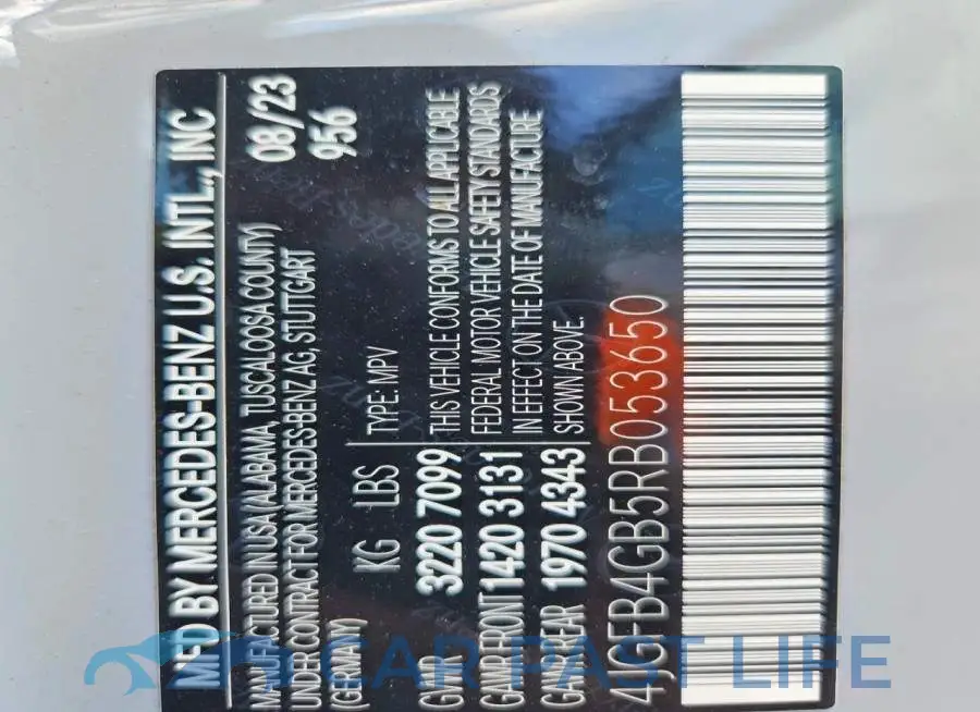 4JGFB4GB5RB053650# 12