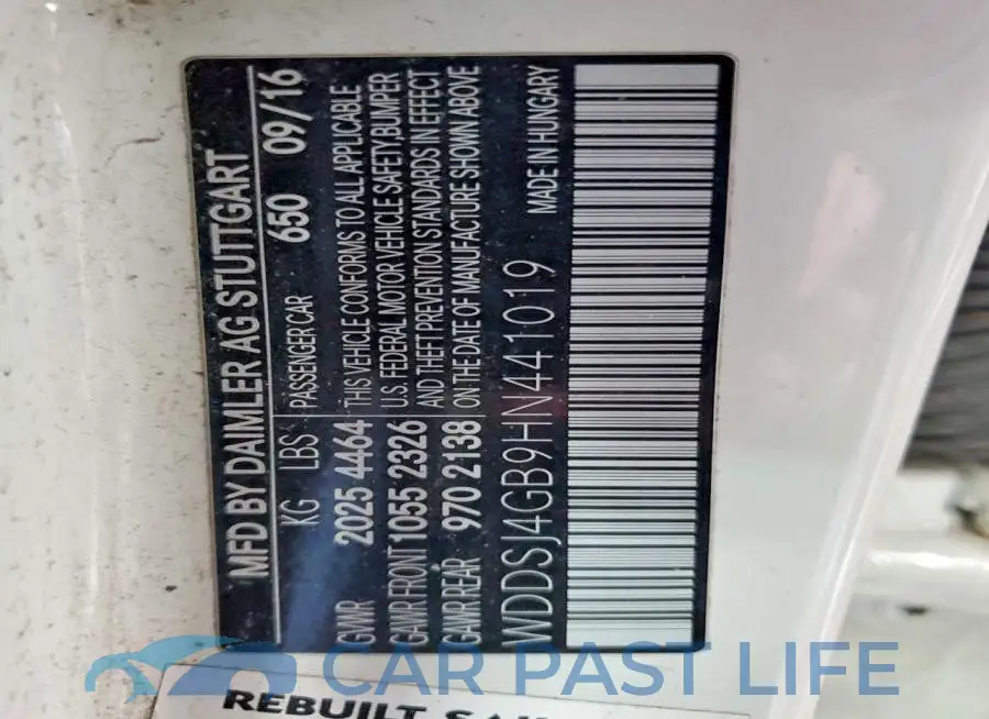 WDDSJ4GB9HN441019# 12
