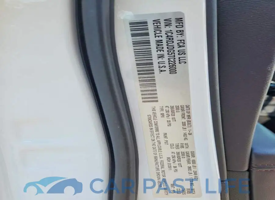 1C4RDJDG5TC226000# 13