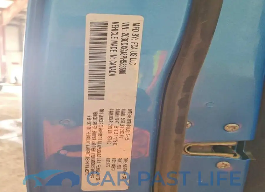 2C3CDXGJ8PH583680# 12