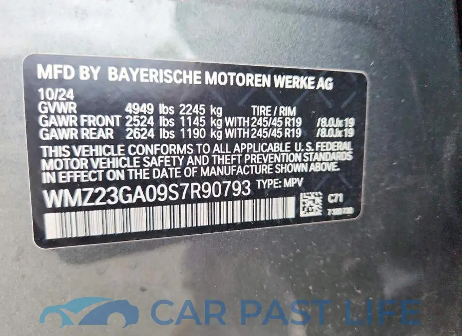WMZ23GA09S7R90793# 12