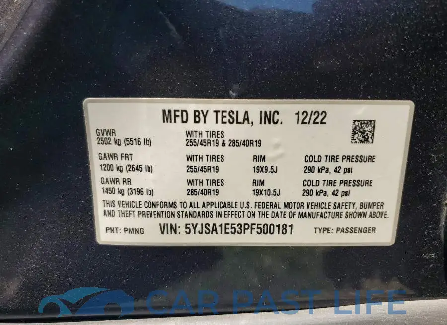 5YJSA1E53PF500181# 13