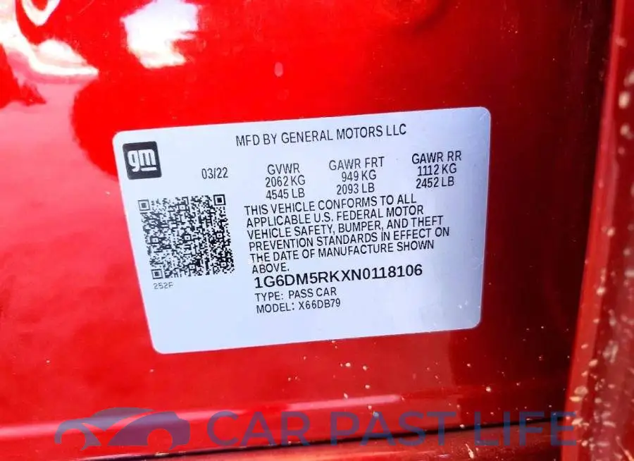 1G6DM5RKXN0118106# 12