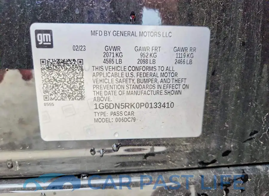 1G6DN5RK0P0133410# 12