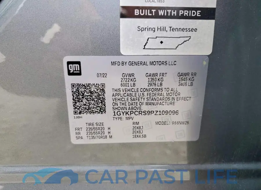 1GYKPCRS9PZ109096# 13