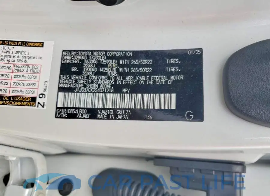 JTJGB7CX2S4071218# 13