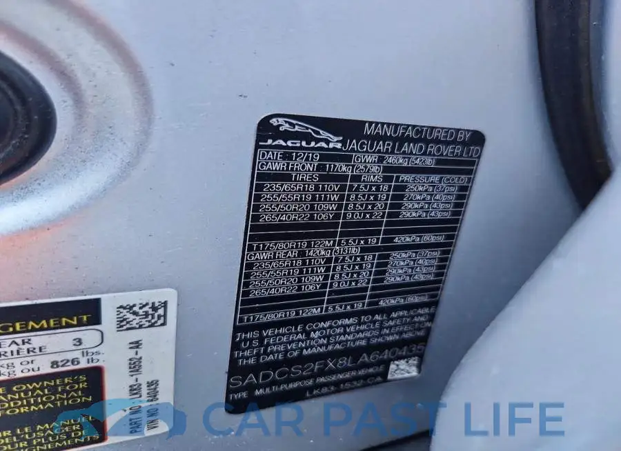 SADCS2FX8LA640435# 13