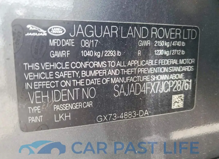 SAJAD4FX7JCP28761# 12