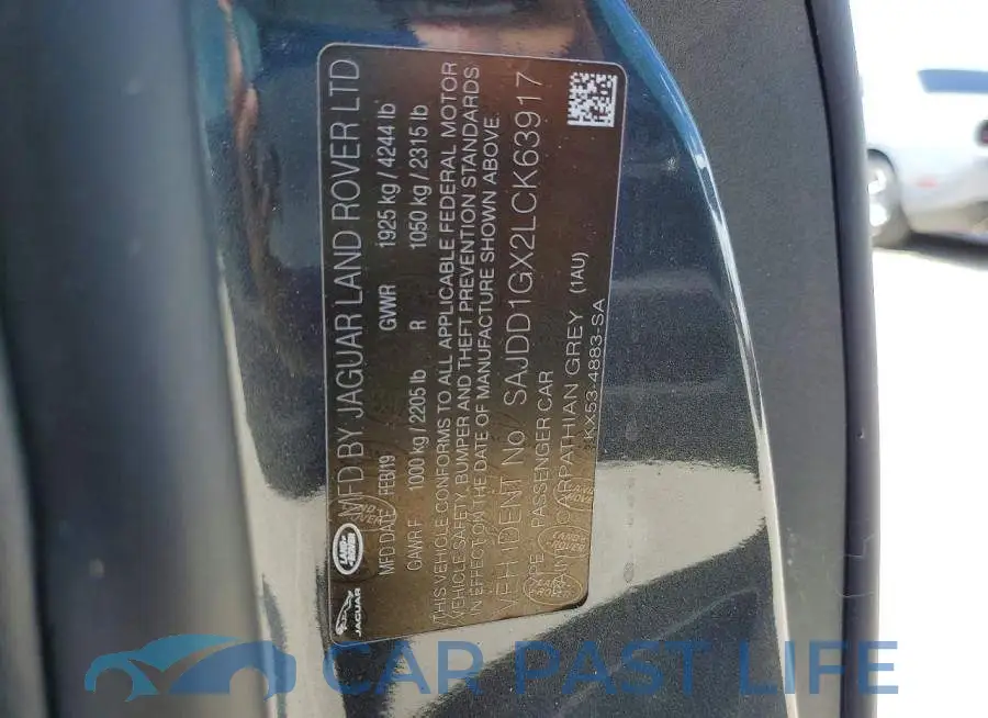 SAJDD1GX2LCK63917# 12