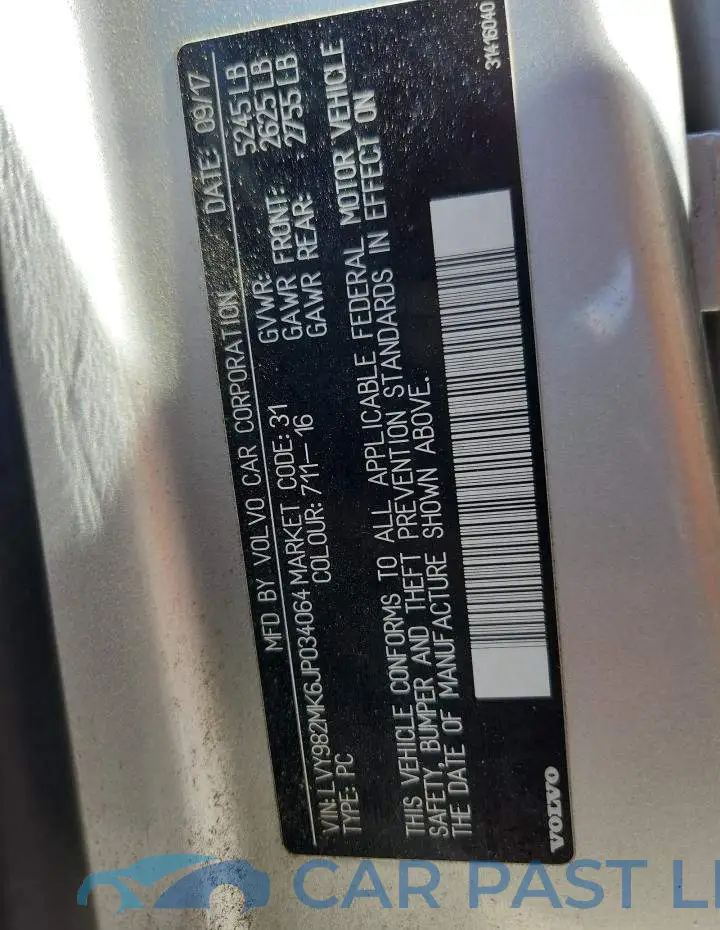 LVY982MK6JP034064# 13