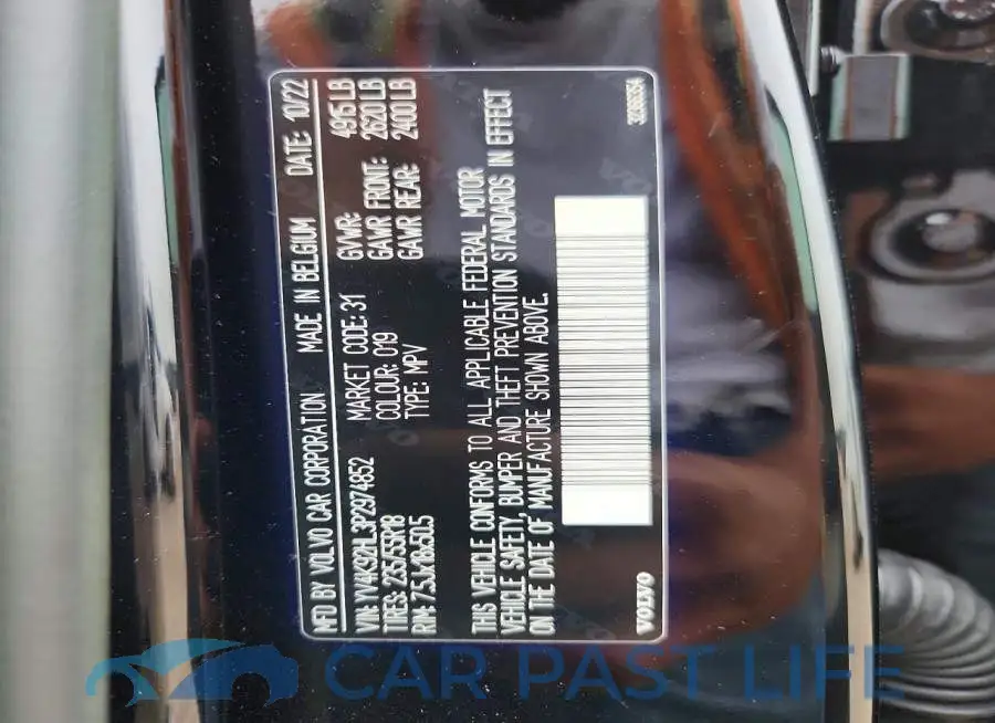 YV4K92HL3P2974852# 13