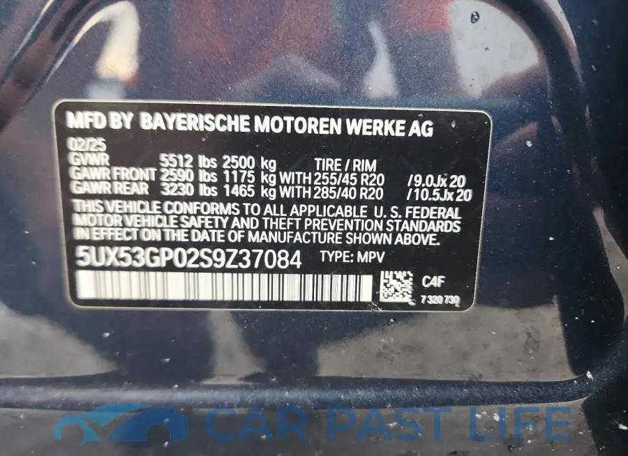 5UX53GP02S9Z37084# 13