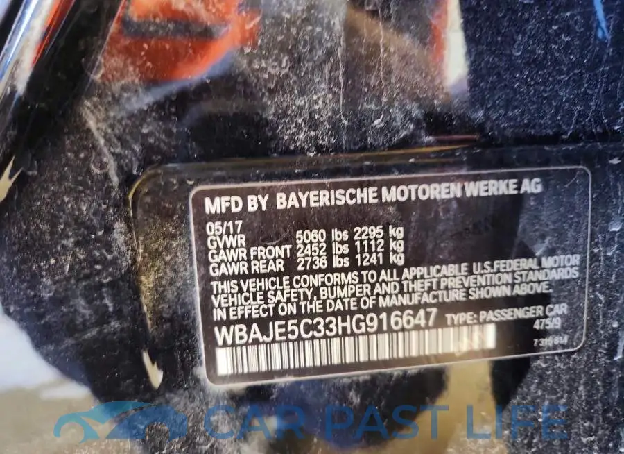 WBAJE5C33HG916647# 13