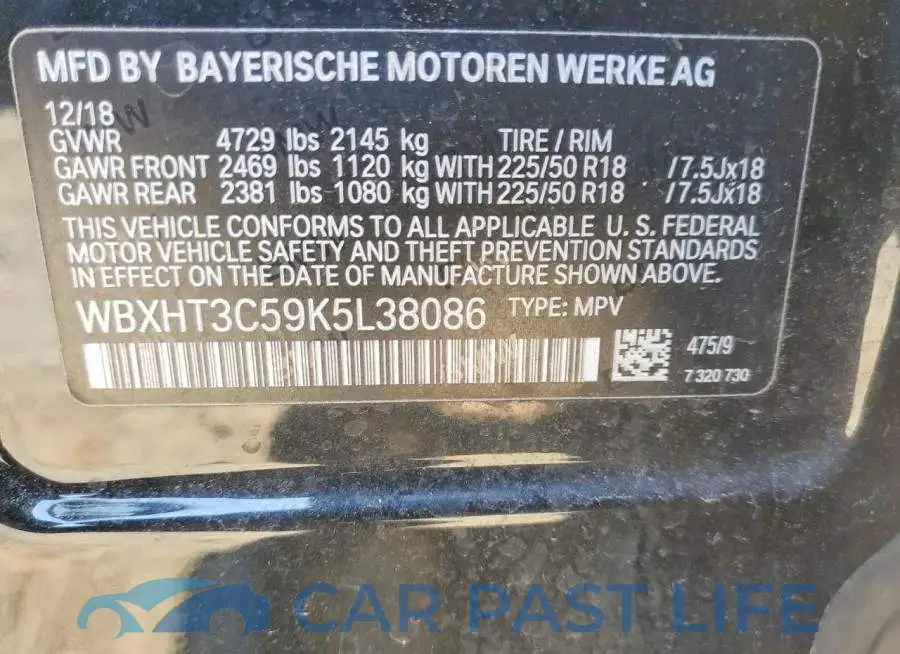 WBXHT3C59K5L38086# 13