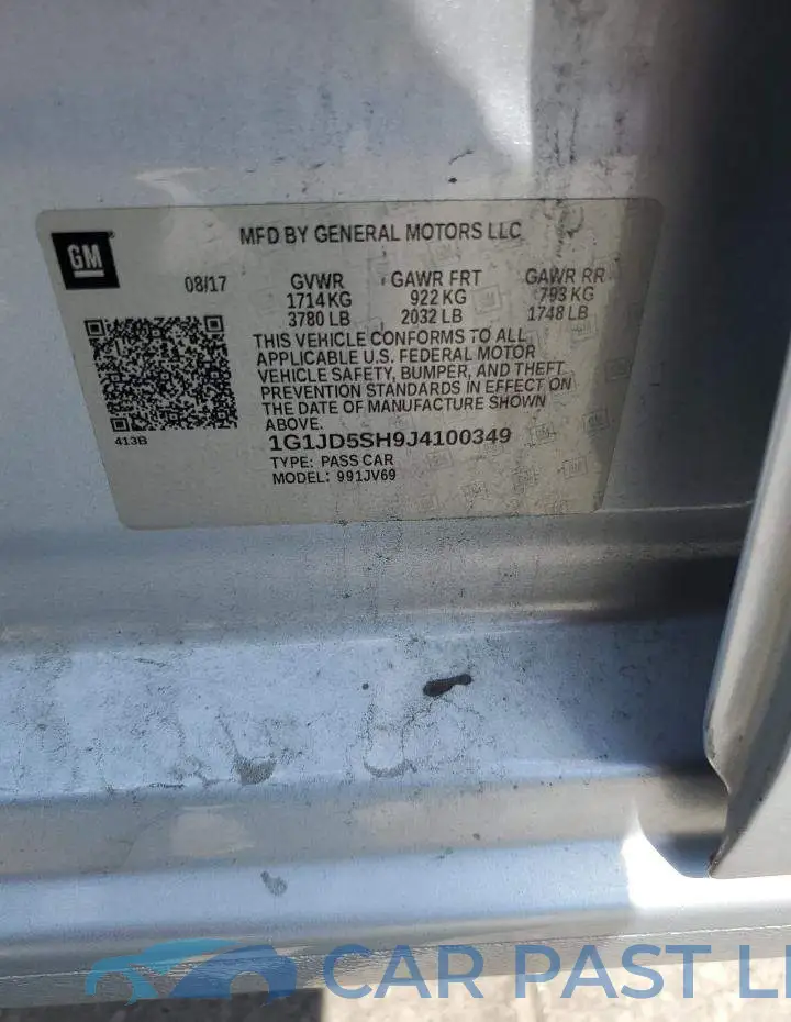 1G1JD5SH9J4100349# 12