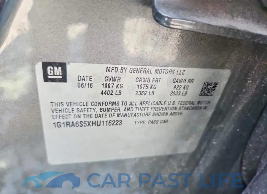 1G1RA6S5XHU116223# 12