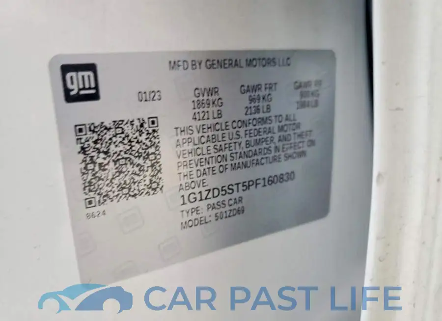 1G1ZD5ST5PF160830# 12
